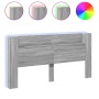 Sonoma-graues LED-Bettkopfteil 200 x 16,5 x 103,5 cm von vidaXL, Kopf- und Fußteile - Ref: Foro24-839271, Preis: 113,81 €, Ra...
