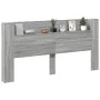 Sonoma-graues LED-Bettkopfteil 200 x 16,5 x 103,5 cm von vidaXL, Kopf- und Fußteile - Ref: Foro24-839271, Preis: 112,00 €, Ra...