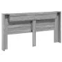 Sonoma-graues LED-Bettkopfteil 200 x 16,5 x 103,5 cm von vidaXL, Kopf- und Fußteile - Ref: Foro24-839271, Preis: 112,00 €, Ra...