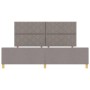 Estructura de cama con cabecera Taupé 200 x 200 cm tela