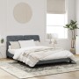 Dark gray velvet bed frame with headboard 160x200 cm by vidaXL, Beds and slatted bases - Ref: Foro24-3207930, Price: 254,32 €...