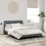 Dark gray velvet bed frame with headboard 160x200 cm by vidaXL, Beds and slatted bases - Ref: Foro24-3207930, Price: 248,86 €...