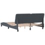 Dark gray velvet bed frame with headboard 160x200 cm by vidaXL, Beds and slatted bases - Ref: Foro24-3207930, Price: 254,32 €...