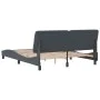Dark gray velvet bed frame with headboard 160x200 cm by vidaXL, Beds and slatted bases - Ref: Foro24-3207930, Price: 248,86 €...