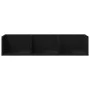 Mueble de pared de madera de ingenieria negro 75x18x16,5 cm de vidaXL, Estantes y estanterías - Ref: Foro24-840431, Precio: 2...