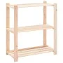 3-tier shelving 2 units solid pine wood 150 kg by vidaXL, Industrial shelving - Ref: Foro24-3051117, Price: 91,20 €, Discount: %