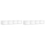 Wall furniture 2 pcs engineered wood white 99x18x16.5 cm by vidaXL, Shelves and shelves - Ref: Foro24-840444, Price: 39,63 €,...