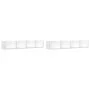 Wall furniture 2 pcs engineered wood white 99x18x16.5 cm by vidaXL, Shelves and shelves - Ref: Foro24-840444, Price: 39,03 €,...