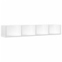 Wall furniture 2 pcs engineered wood white 99x18x16.5 cm by vidaXL, Shelves and shelves - Ref: Foro24-840444, Price: 39,63 €,...