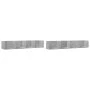 Wall furniture 2 units concrete gray 99x18x16.5 cm by vidaXL, Shelves and shelves - Ref: Foro24-840450, Price: 36,75 €, Disco...