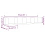 Wandmöbel 2 Einheiten betongrau 99x18x16,5 cm von vidaXL, Regale und Regale - Ref: Foro24-840450, Preis: 37,24 €, Rabatt: %