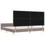 Estructura de cama con cabecera Taupé 200 x 200 cm tela