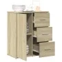 Aparador de madera de ingeniería roble Sonoma 60x31x70 cm de vidaXL, Aparadores - Ref: Foro24-840473, Precio: 81,26 €, Descue...