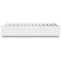 White engineered wood bed frame with LED 135x190 cm by vidaXL, Beds and slatted bases - Ref: Foro24-3209646, Price: 168,77 €,...