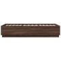 Estructura de cama madera de ingeniería roble marrón 90x200 cm de vidaXL, Camas y somieres - Ref: Foro24-3209729, Precio: 118...