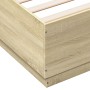 Bettgestell aus Sonoma-Eiche-Holzwerkstoff, 160 x 200 cm von vidaXL, Betten und Lattenroste - Ref: Foro24-3209690, Preis: 154...