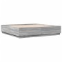 Sonoma-grauer Holzwerkstoff-Bettrahmen 180 x 200 cm von vidaXL, Betten und Lattenroste - Ref: Foro24-3209686, Preis: 166,58 €...