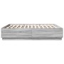 Sonoma-grauer Holzwerkstoff-Bettrahmen 180 x 200 cm von vidaXL, Betten und Lattenroste - Ref: Foro24-3209686, Preis: 166,58 €...