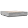 Sonoma-grauer Holzwerkstoff-Bettrahmen 180 x 200 cm von vidaXL, Betten und Lattenroste - Ref: Foro24-3209686, Preis: 166,58 €...