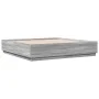 Sonoma gray engineered wood bed frame 180x200 cm by vidaXL, Beds and slatted bases - Ref: Foro24-3209686, Price: 164,57 €, Di...