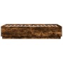 Smoked oak engineered wood bed frame 90x190 cm by vidaXL, Beds and slatted bases - Ref: Foro24-3209755, Price: 109,51 €, Disc...