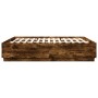 Smoked oak engineered wood bed frame 200x200cm by vidaXL, Beds and slatted bases - Ref: Foro24-3209678, Price: 170,43 €, Disc...