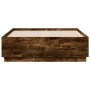 Smoked oak engineered wood bed frame 135x190cm by vidaXL, Beds and slatted bases - Ref: Foro24-3209741, Price: 142,13 €, Disc...
