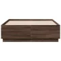 Oak brown engineered wood bed frame 135x190 cm by vidaXL, Beds and slatted bases - Ref: Foro24-3209743, Price: 146,49 €, Disc...