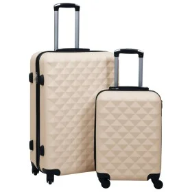 Set of rigid suitcases with wheels 2 pieces ABS gold by vidaXL, Suitcases - Ref: Foro24-92431, Price: 115,08 €, Discount: %