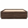 Oak brown engineered wood bed frame 120x200 cm by vidaXL, Beds and slatted bases - Ref: Foro24-3209715, Price: 150,94 €, Disc...