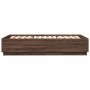 Oak brown engineered wood bed frame 120x200 cm by vidaXL, Beds and slatted bases - Ref: Foro24-3209715, Price: 150,94 €, Disc...