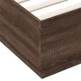 Oak brown engineered wood bed frame 120x200 cm by vidaXL, Beds and slatted bases - Ref: Foro24-3209715, Price: 143,57 €, Disc...