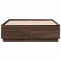 Oak brown engineered wood bed frame 140x190 cm by vidaXL, Beds and slatted bases - Ref: Foro24-3209736, Price: 150,95 €, Disc...