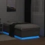Sonoma gray wood bed frame with LED lights 90x190 cm by vidaXL, Beds and slatted bases - Ref: Foro24-3209665, Price: 132,31 €...