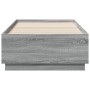 Estructura cama con luces LED madera gris Sonoma 90x190 cm de vidaXL, Camas y somieres - Ref: Foro24-3209665, Precio: 133,87 ...