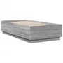 Sonoma gray wood bed frame with LED lights 90x190 cm by vidaXL, Beds and slatted bases - Ref: Foro24-3209665, Price: 132,31 €...