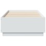 White engineered wood bed frame with LED lights 75x190cm by vidaXL, Beds and slatted bases - Ref: Foro24-3209667, Price: 129,...
