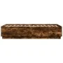 Bed frame with LED lights smoked oak wood 75x190 cm by vidaXL, Beds and slatted bases - Ref: Foro24-3209671, Price: 123,63 €,...