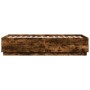 Estructura cama con luces LED madera roble ahumado 75x190 cm de vidaXL, Camas y somieres - Ref: Foro24-3209671, Precio: 125,0...