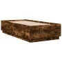 Smoke oak engineered wood bed frame 75x190 cm by vidaXL, Beds and slatted bases - Ref: Foro24-3209762, Price: 105,97 €, Disco...
