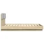Sonoma oak engineered wood bed with headboard 140x190 cm by vidaXL, Beds and slatted bases - Ref: Foro24-3209949, Price: 191,...