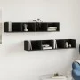 Wall furniture 2 pcs engineered wood black 99x18x16.5cm by vidaXL, Shelves and shelves - Ref: Foro24-840446, Price: 38,50 €, ...