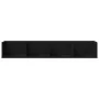 Wall furniture 2 pcs engineered wood black 99x18x16.5cm by vidaXL, Shelves and shelves - Ref: Foro24-840446, Price: 38,50 €, ...
