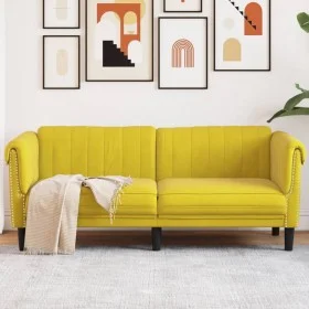 2-Sitzer-Sofa aus gelbem Samt von vidaXL, Sofas - Ref: Foro24-372581, Preis: 248,09 €, Rabatt: %