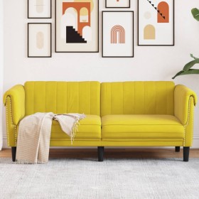 Yellow velvet 2-seater sofa by vidaXL, Sofas - Ref: Foro24-372581, Price: 251,86 €, Discount: %