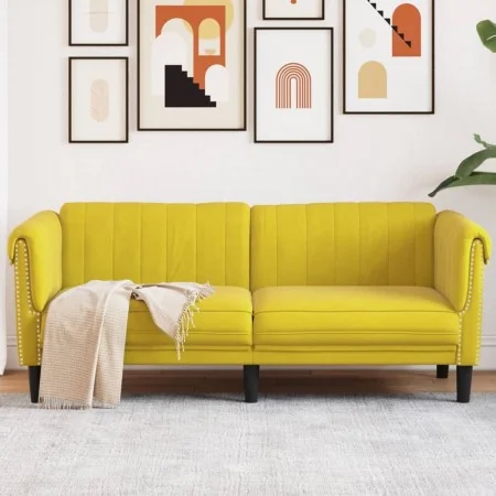 2-Sitzer-Sofa aus gelbem Samt von vidaXL, Sofas - Ref: Foro24-372581, Preis: 248,09 €, Rabatt: %