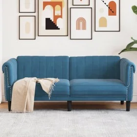 2-Sitzer-Sofa aus blauem Samt von vidaXL, Sofas - Ref: Foro24-372583, Preis: 246,80 €, Rabatt: %