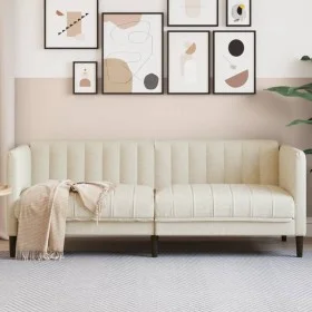 2 seater linen sofa by vidaXL, Sofas - Ref: Foro24-372611, Price: 315,91 €, Discount: %