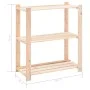 3-level shelf, 3 units, solid pine wood, 150 kg by vidaXL, Industrial shelving - Ref: Foro24-3051118, Price: 136,95 €, Discou...