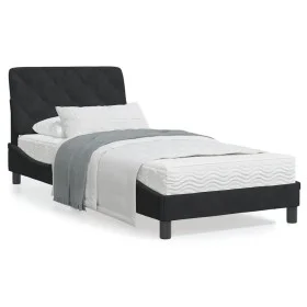 Bettgestell mit schwarzem Samtkopfteil 80x200 cm von vidaXL, Betten und Lattenroste - Ref: Foro24-3207889, Preis: 122,84 €, R...